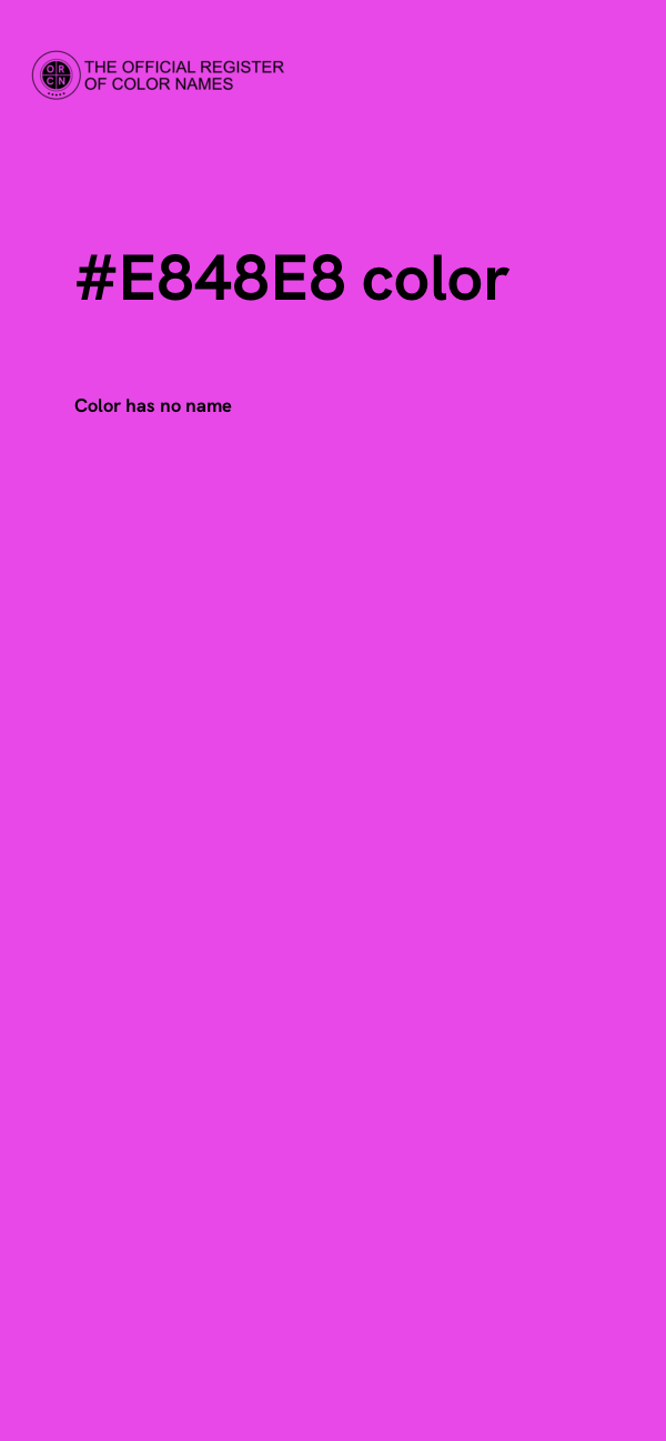 #E848E8 color image