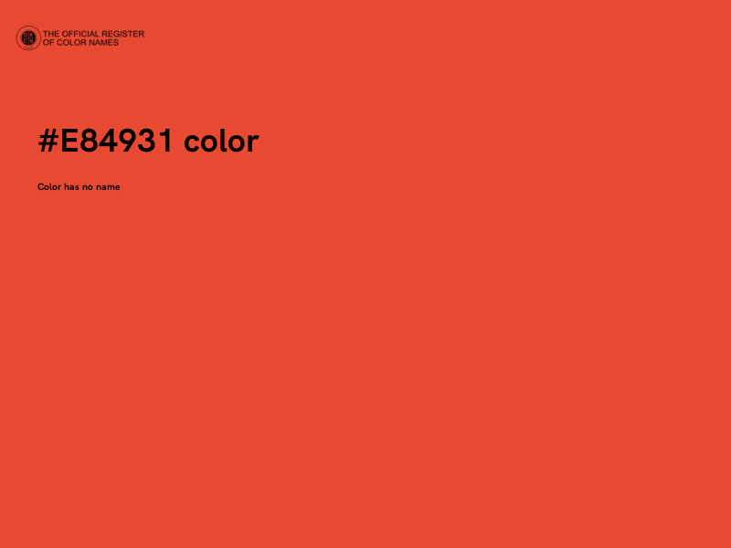 #E84931 color image