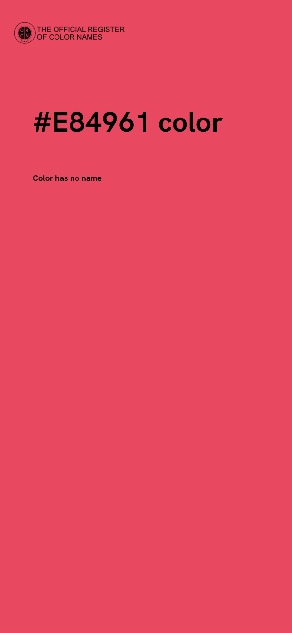 #E84961 color image