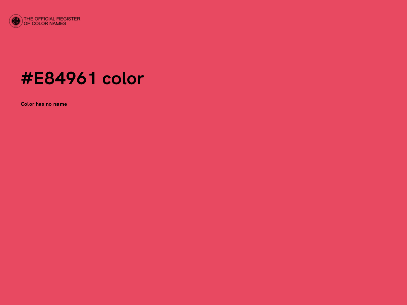 #E84961 color image