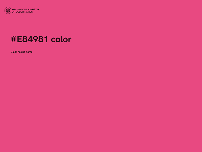 #E84981 color image