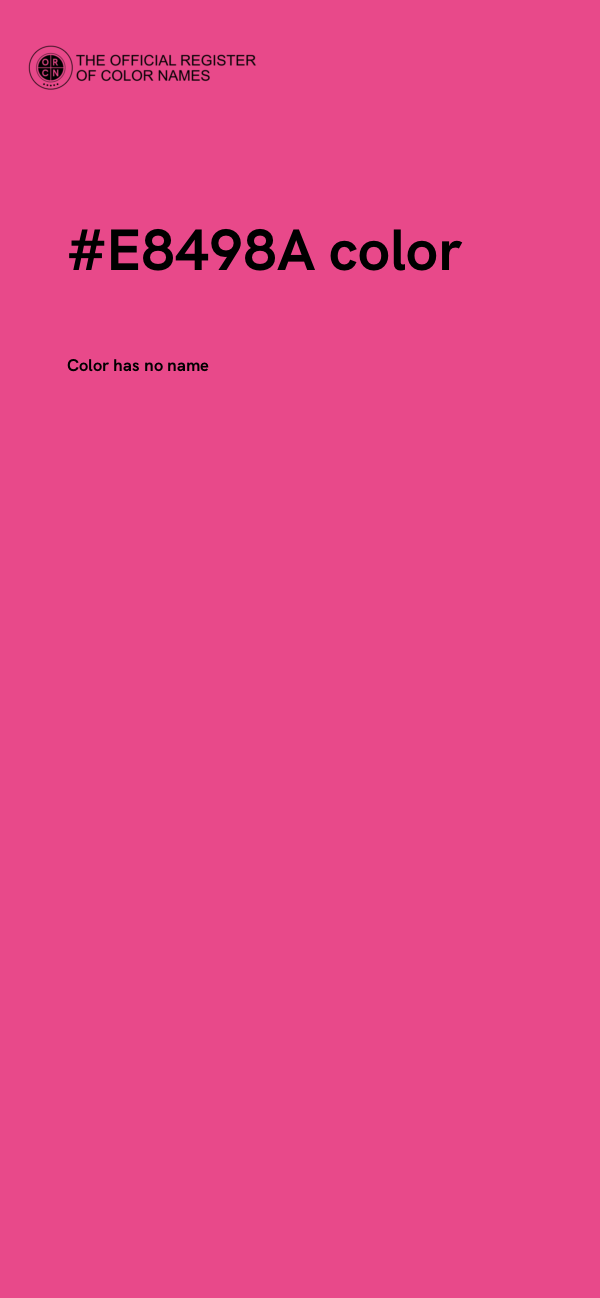 #E8498A color image