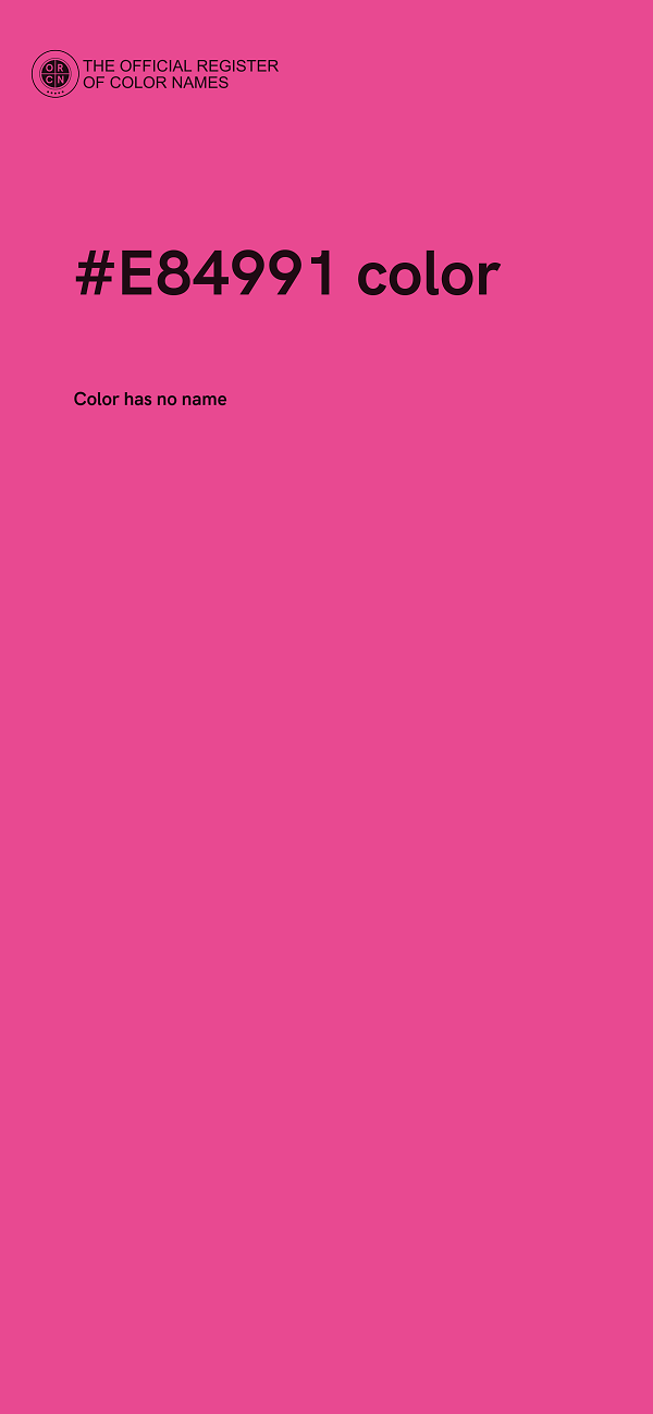 #E84991 color image