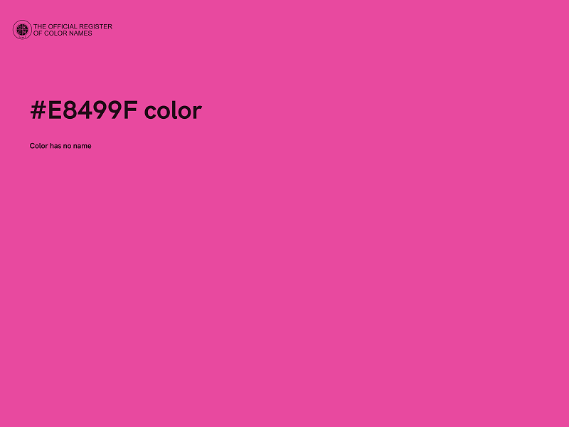 #E8499F color image