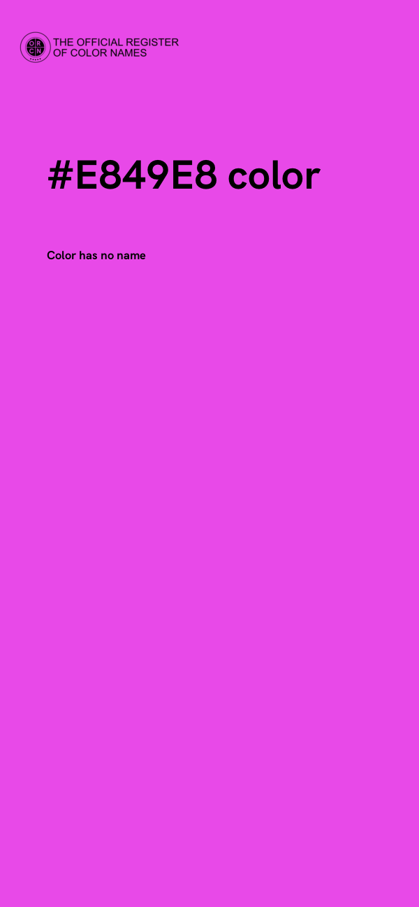 #E849E8 color image