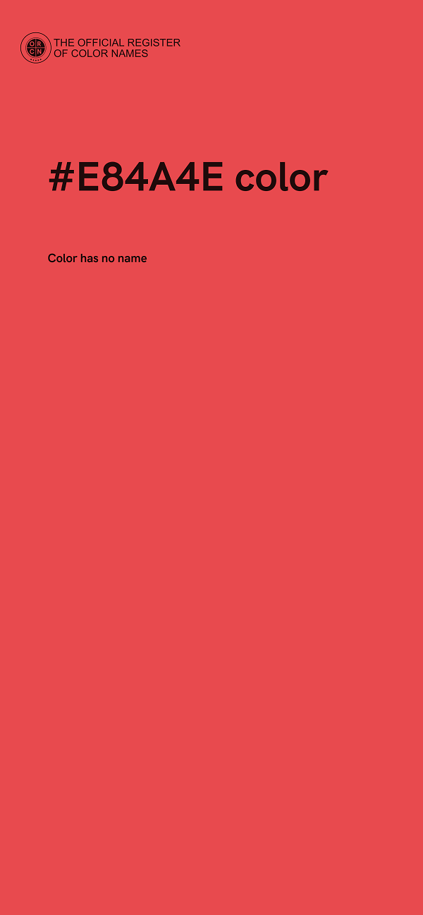#E84A4E color image