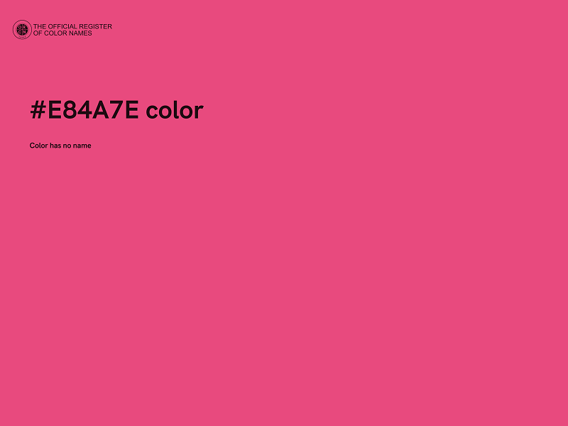 #E84A7E color image
