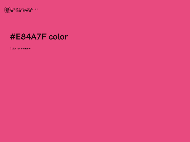 #E84A7F color image