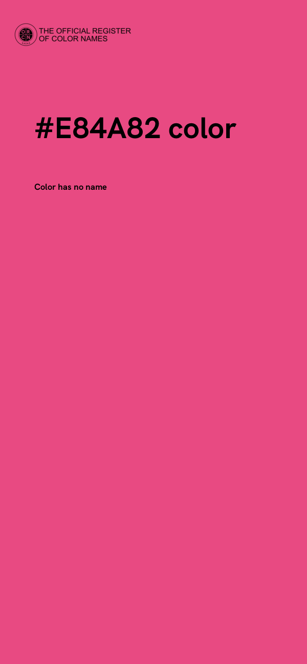 #E84A82 color image
