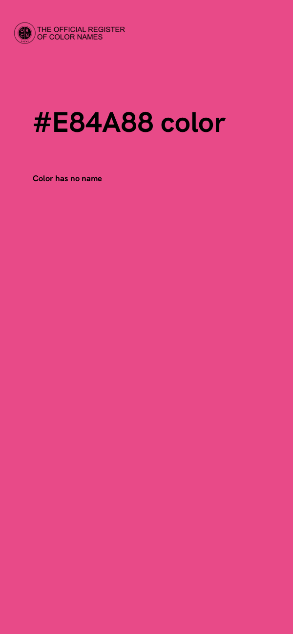 #E84A88 color image