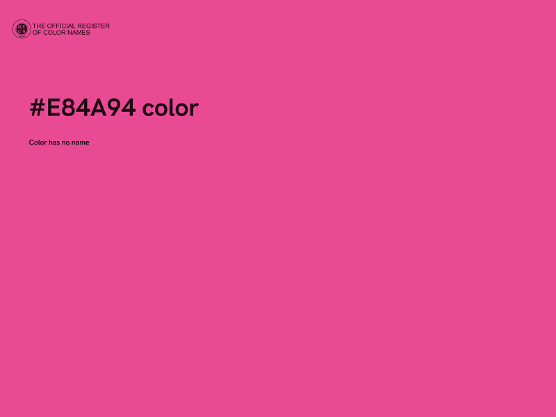 #E84A94 color image