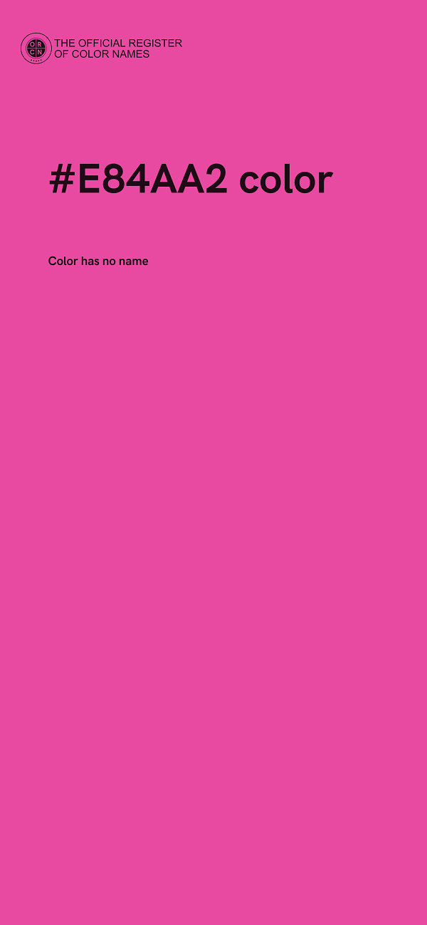 #E84AA2 color image