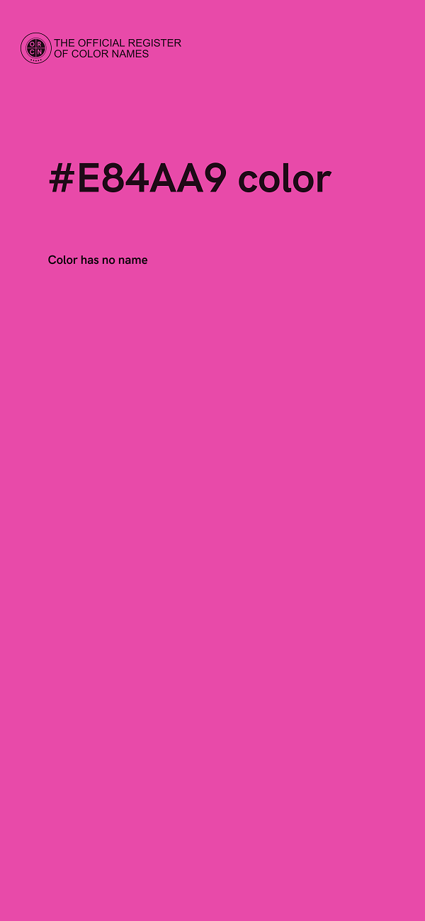 #E84AA9 color image