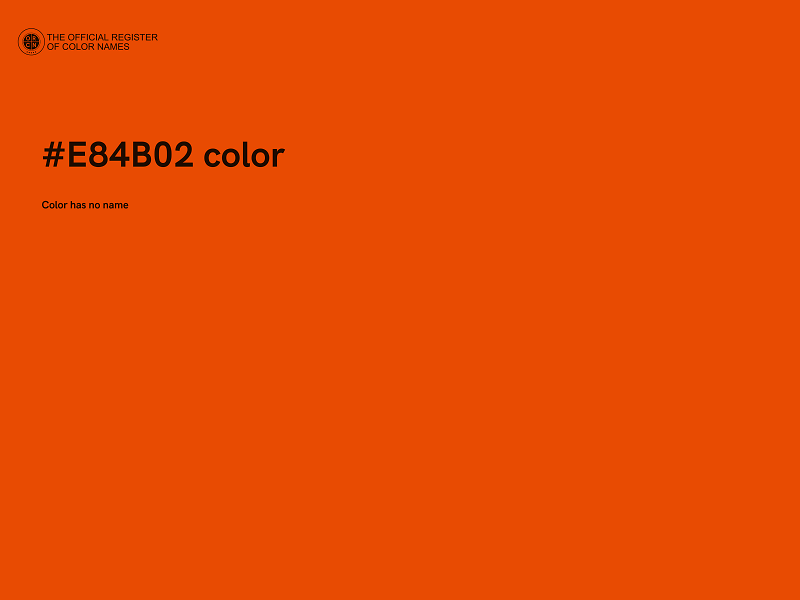 #E84B02 color image