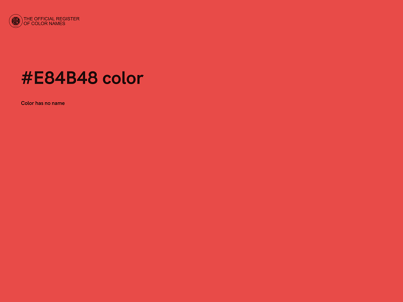 #E84B48 color image