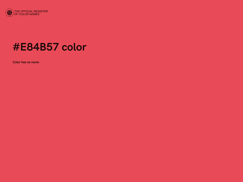 #E84B57 color image