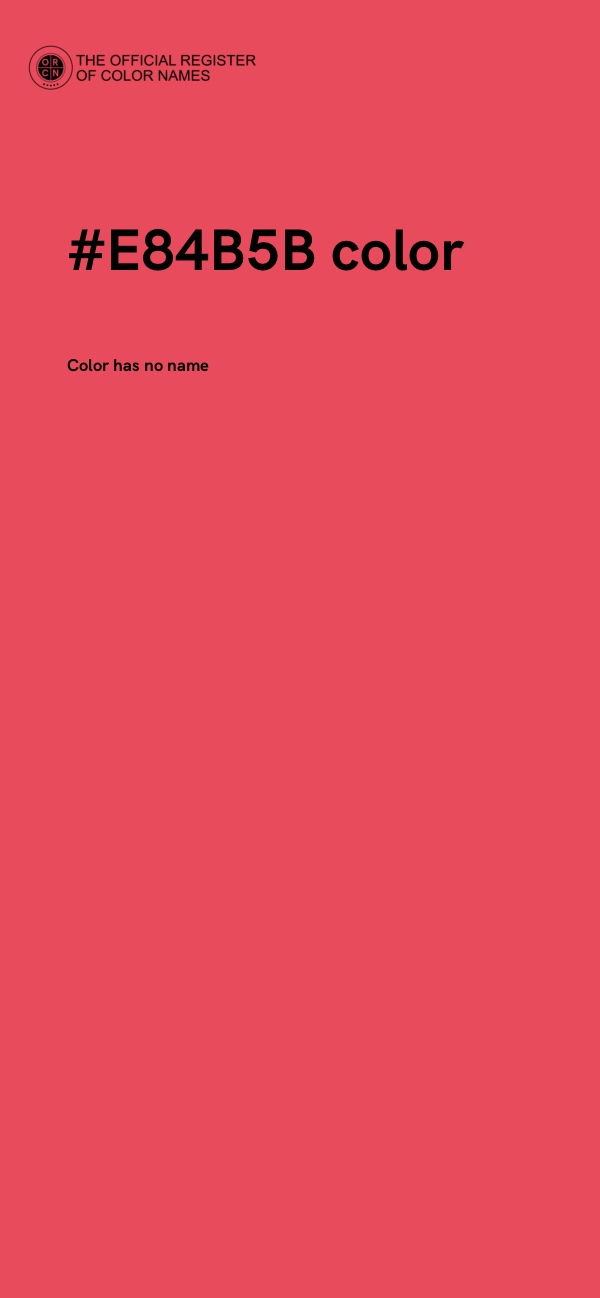 #E84B5B color image