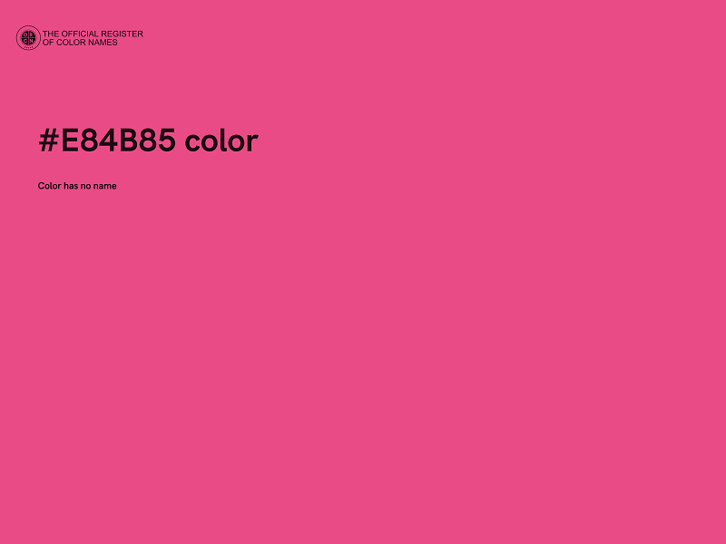 #E84B85 color image