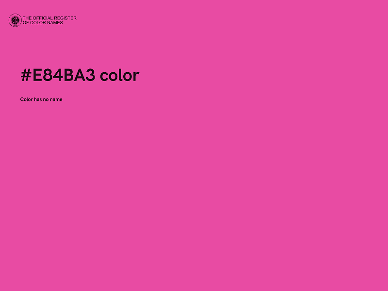 #E84BA3 color image