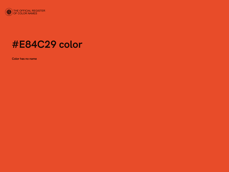 #E84C29 color image