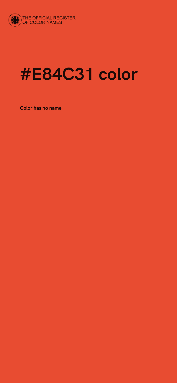 #E84C31 color image