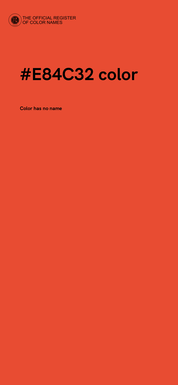 #E84C32 color image