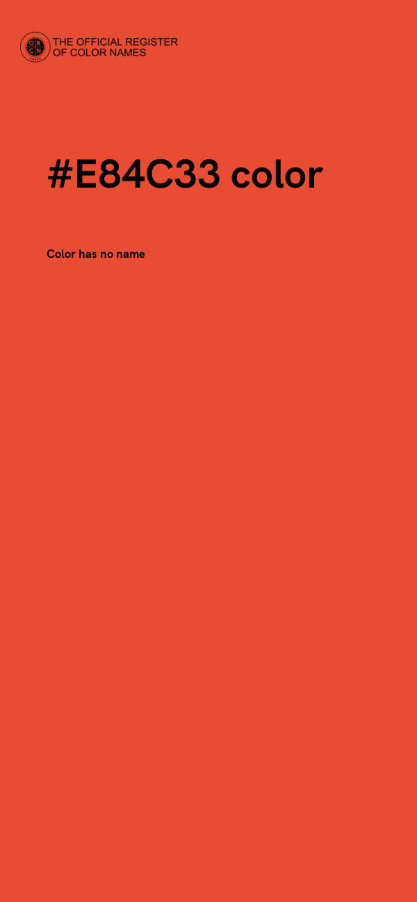 #E84C33 color image