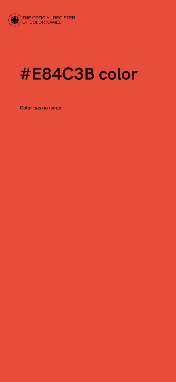 #E84C3B color image