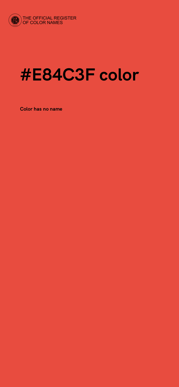#E84C3F color image