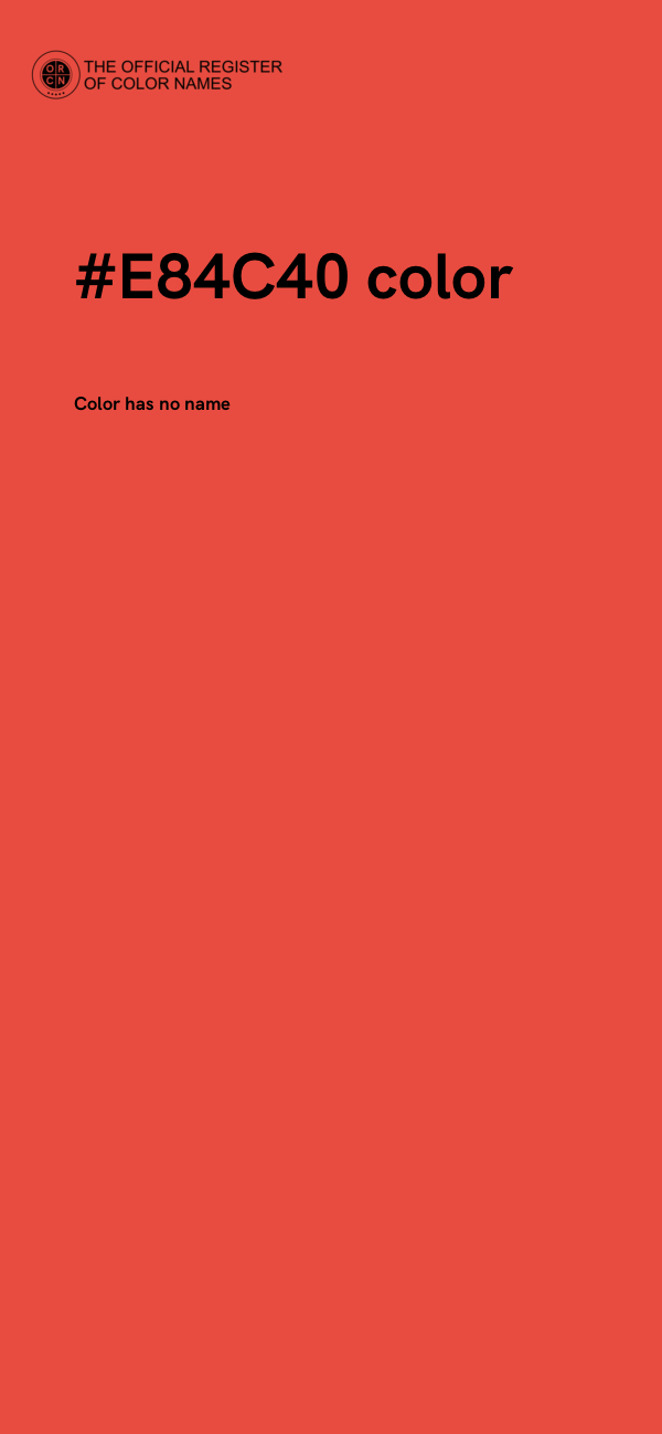 #E84C40 color image