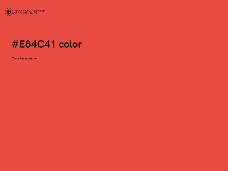 #E84C41 color image