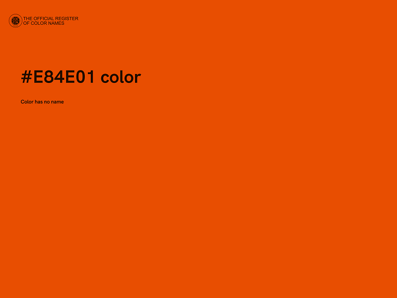 #E84E01 color image