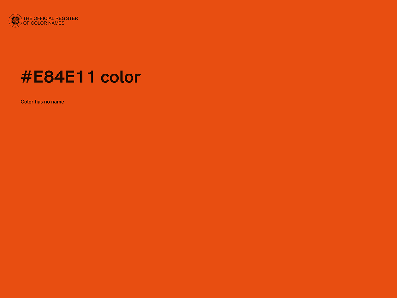 #E84E11 color image