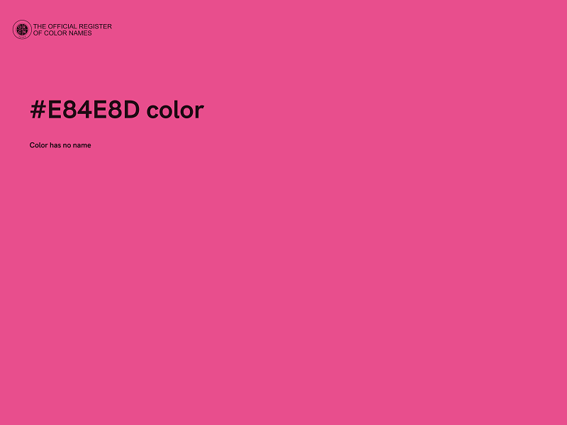 #E84E8D color image