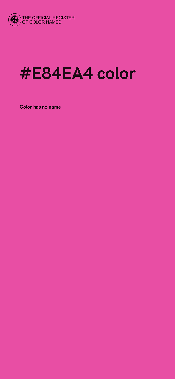 #E84EA4 color image