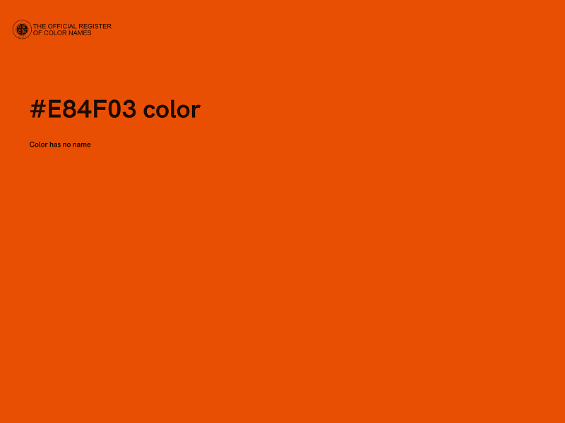 #E84F03 color image
