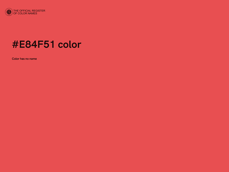 #E84F51 color image