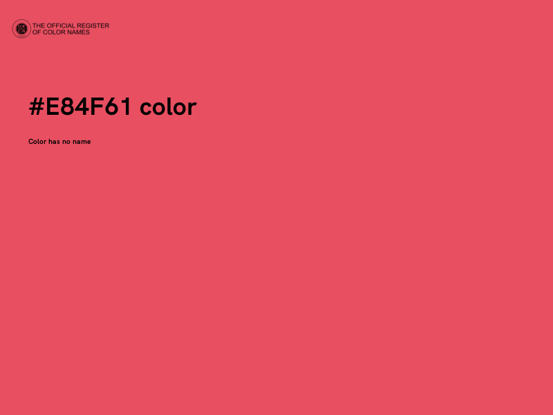 #E84F61 color image