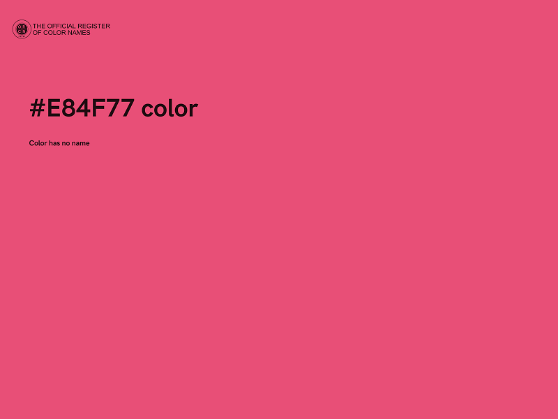 #E84F77 color image