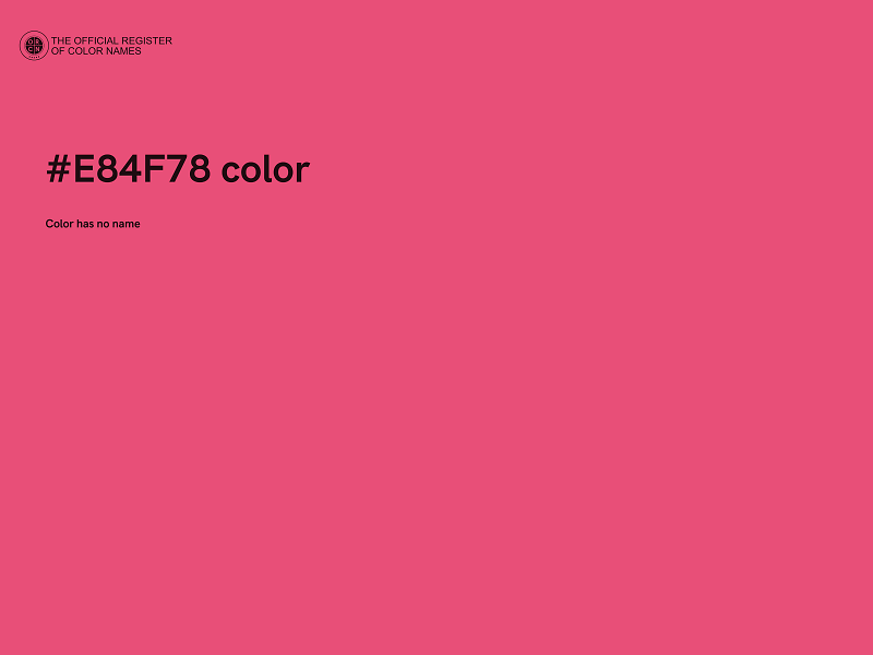 #E84F78 color image