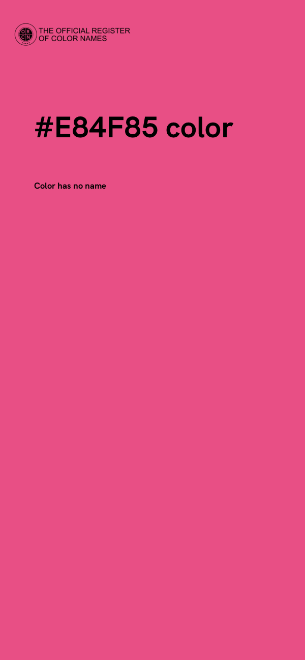 #E84F85 color image