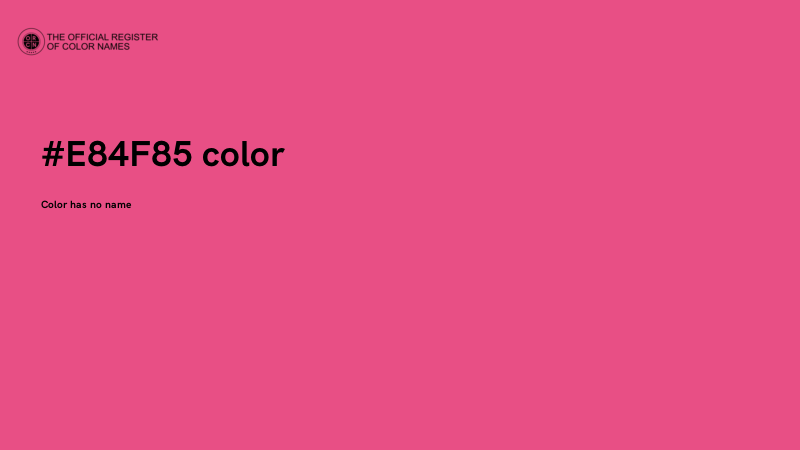 #E84F85 color image
