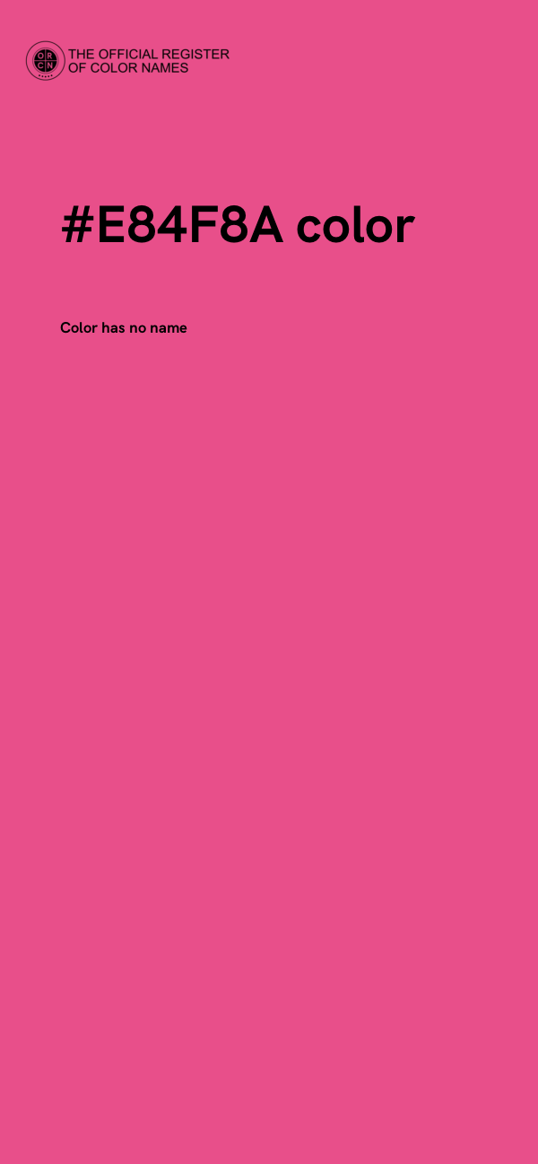 #E84F8A color image