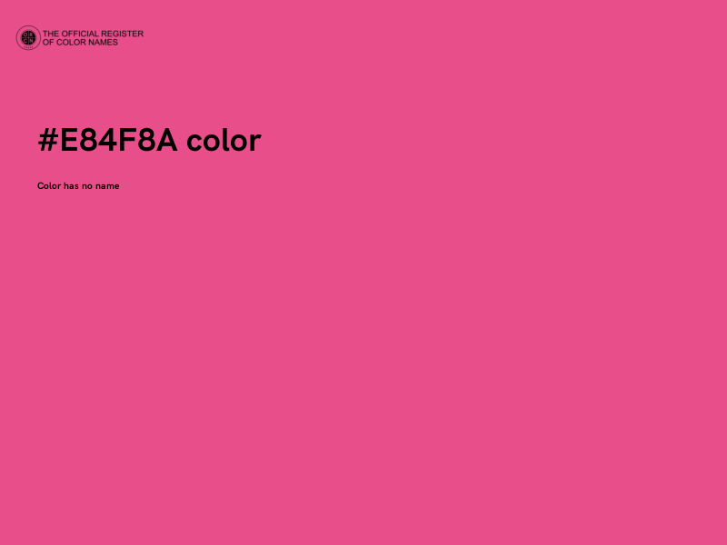 #E84F8A color image