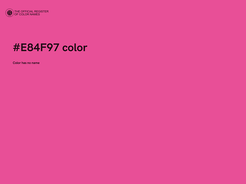 #E84F97 color image