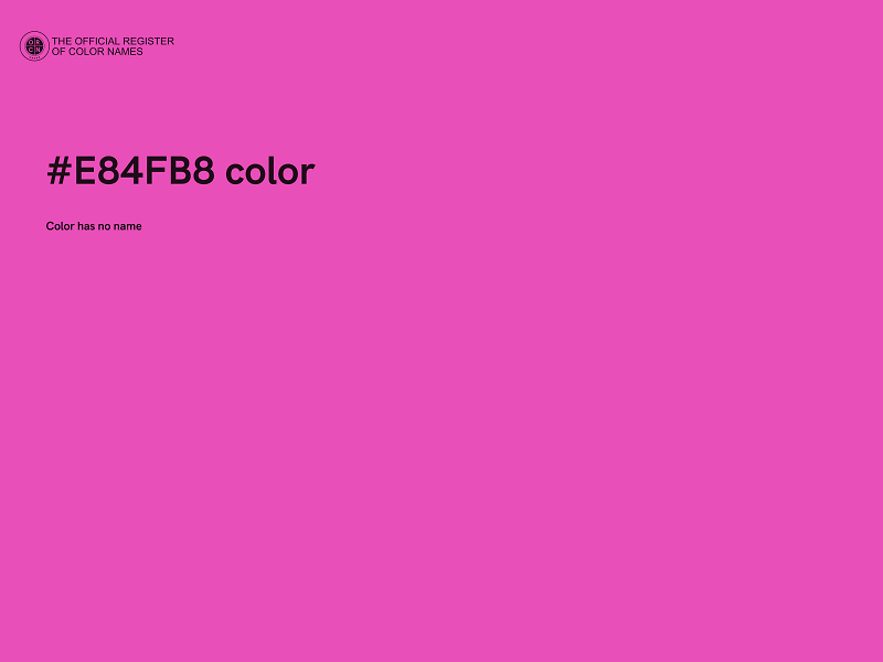 #E84FB8 color image