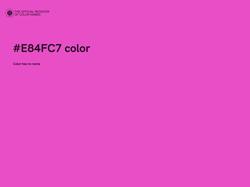 #E84FC7 color image