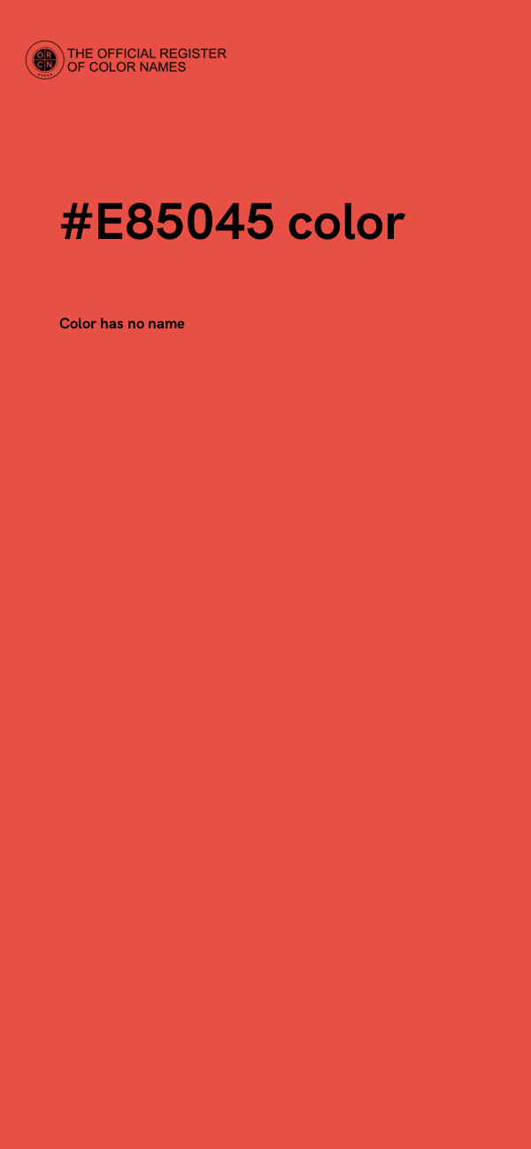 #E85045 color image