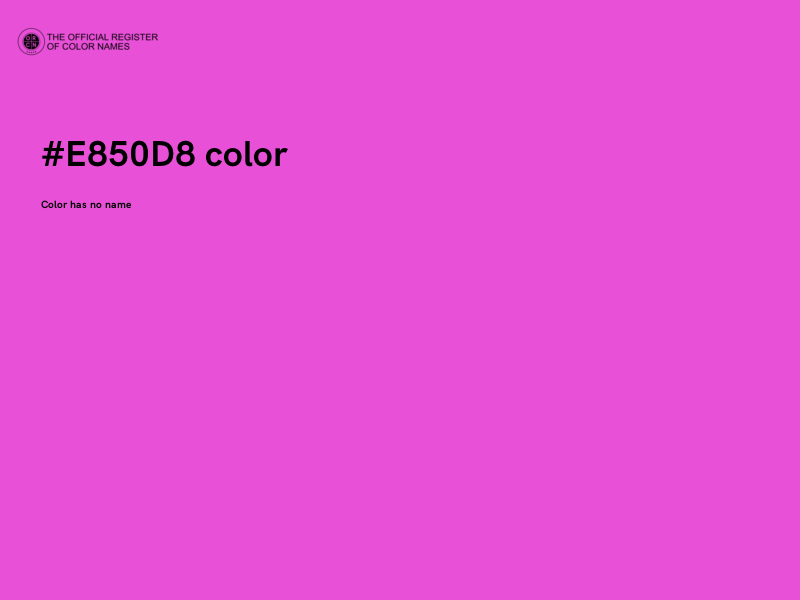 #E850D8 color image