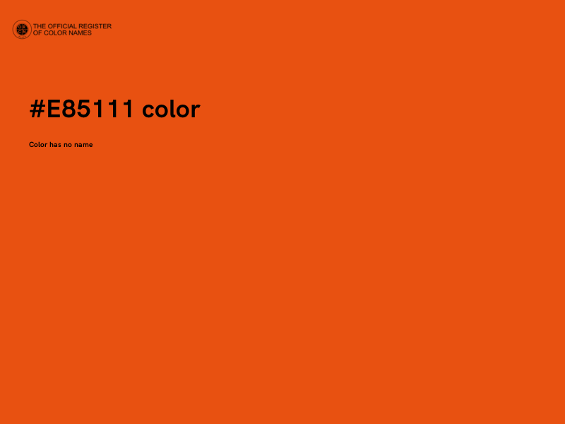 #E85111 color image
